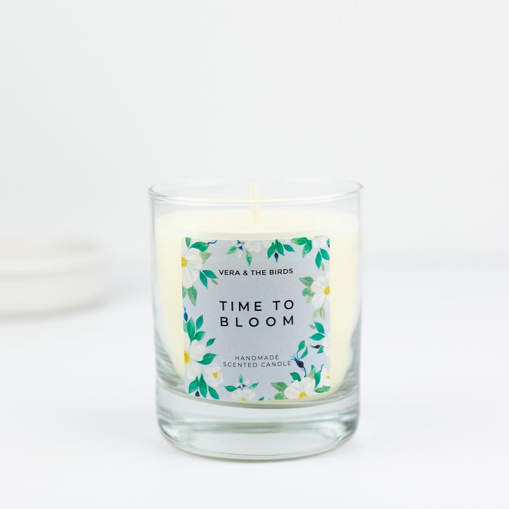 TIME TO BLOOM HANDMADE SCENTED CANDLE