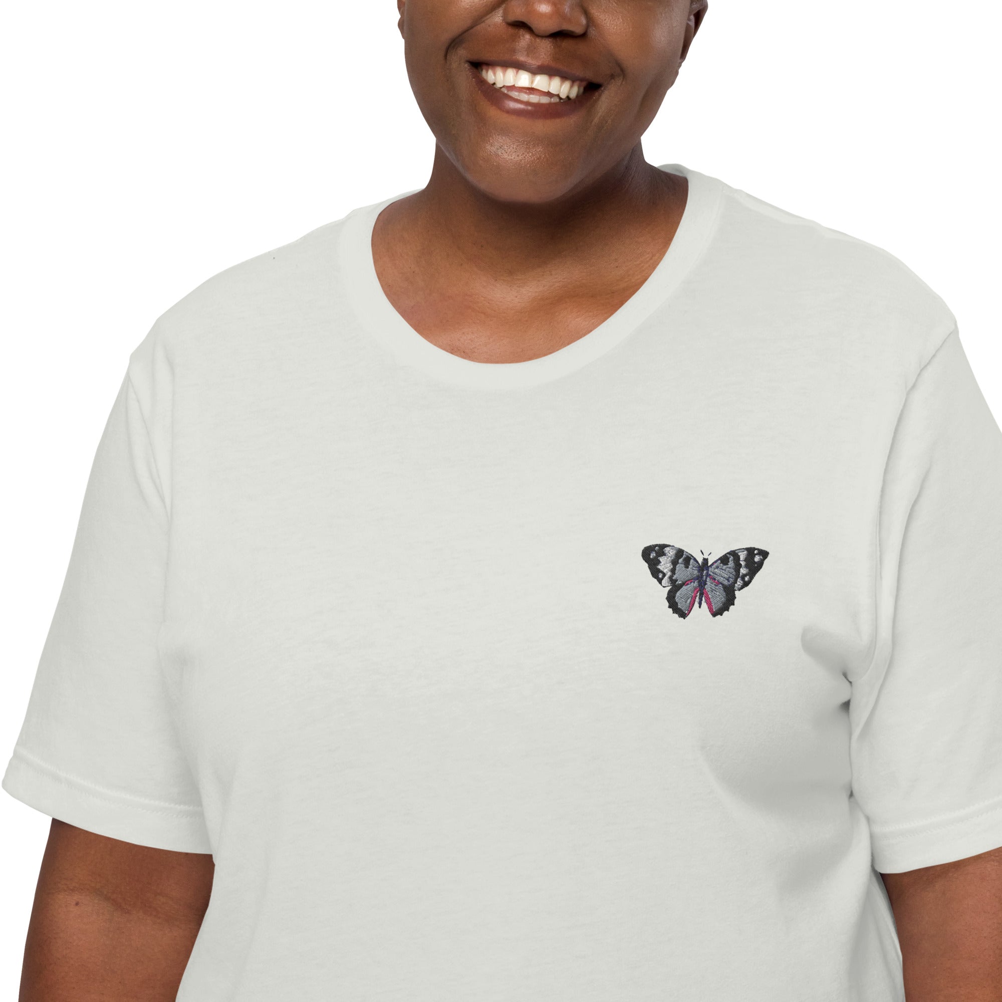 Butterfly Embroidery Short Sleeve T-shirt